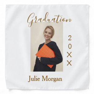 Graduation photo brown golden year 20XX namesimple Bandana