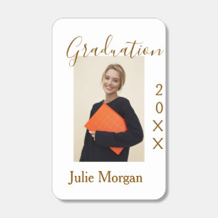 Graduation photo brown golden year 20XX namesimple Matchboxes