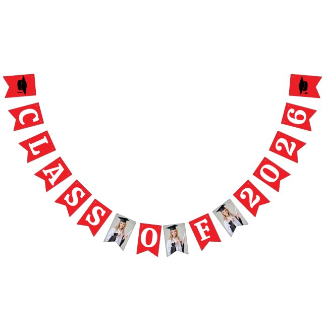 Graduation Photo Bunting Flags - Class of 2026 (All)