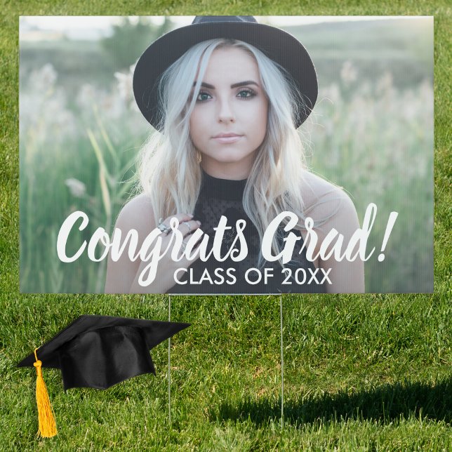 Graduation Photo Class 20XX Congratulations Custom Yard Sign (Creator Uploaded)