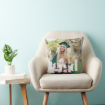 Graduation Photo Class of 2022 Grad Gift Throw Pillow<br><div class="desc">Celebrate the class of 2022 graduate with this two photo keepsake throw pillow. Customized with one of their graduation photos and the year of their graduation on the front side of pillow and another full size photo on the backside.</div>