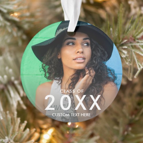 Graduation Photo Class of 20XX Memory Keepsake Ornament