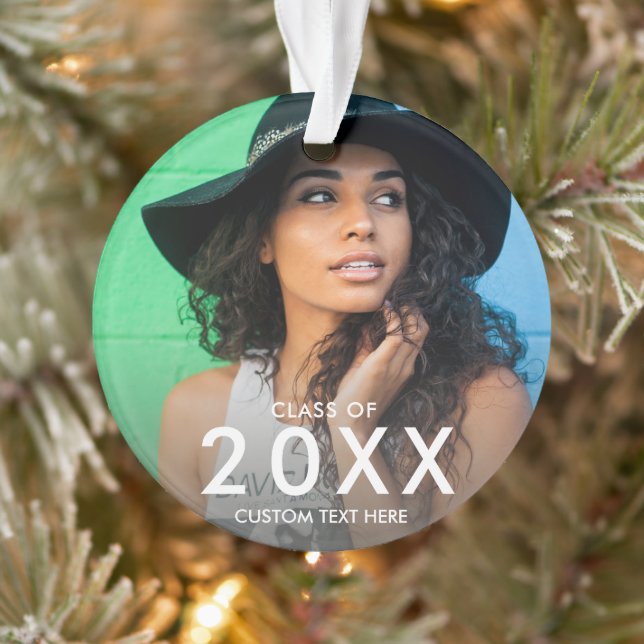 Graduation Photo Class of 20XX Memory Keepsake Ornament (Tree)