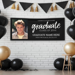 Graduation Photo - Class of Grad Black Virtual Banner