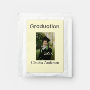 Graduation photo class year yellow gray pastel gra tea bag drink mix