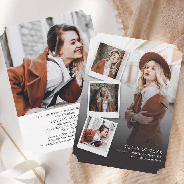 Graduation Photo Collage 2026 Announcement (Graduation 2025 Photo Collage Grad Announcement)