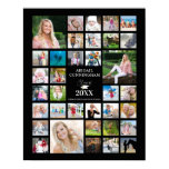 Graduation Photo Collage CLASS OF Black Party Poster Graduation Photo Collage CLASS OF Black Party Poster