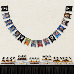 Graduation Photo Collage Class Year Party Bunting Flags