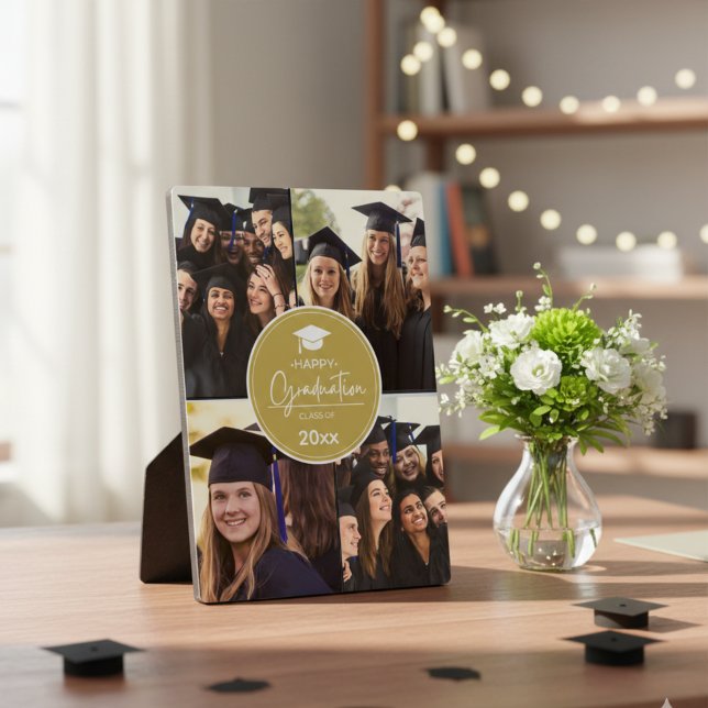 Graduation Photo Collage Elegant Class of 2026 Des Plaque (Graduation Photo Collage Elegant Class of 2026 Design Plaque)