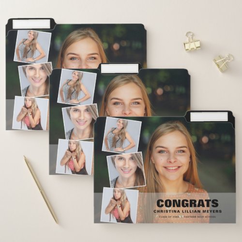 Graduation Photo CollageFour Photos File Folder