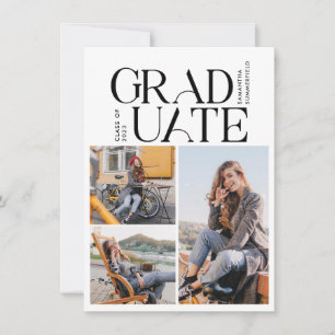 Graduation Photo Collage Grad 2025 Party Invitation