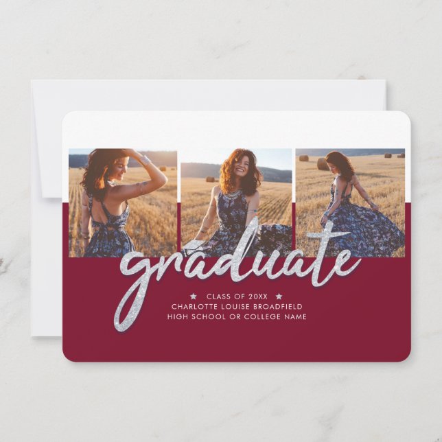 Graduation Photo Collage Grad 2026 Announcement (Front)