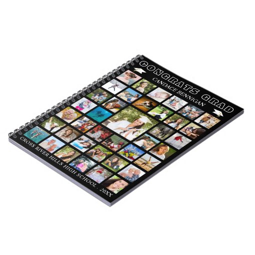 Graduation Photo Collage Guestbook Memory Book | Zazzle