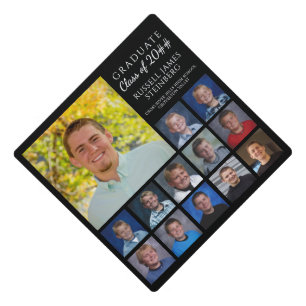 Graduation Photo Collage K-12 Memories Keepsake Cap Topper