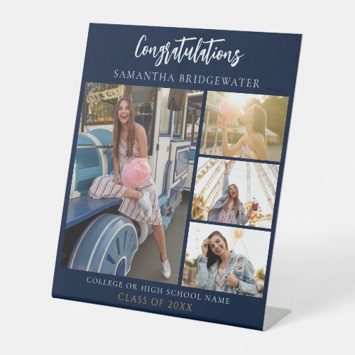 Graduation Photo Collage Navy Blue 2025