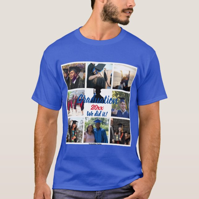 Graduation Photo Collage Personalized T-shirt (Front)