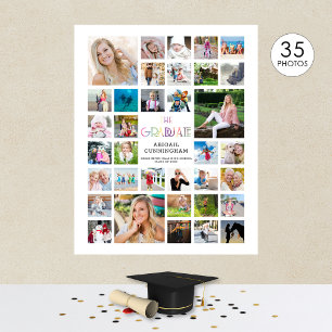 Graduation Photo Collage THE GRADUATE Keepsake Poster