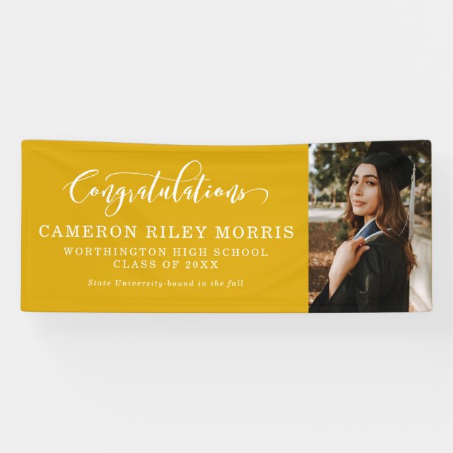 Graduation photo congratulations banner (Horizontal)
