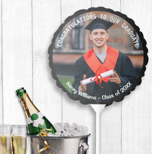 Graduation Photo Custom Text Graduate Keepsake Balloon