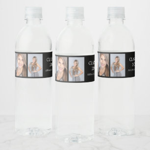 Graduation Photo Custom Water Bottle Label