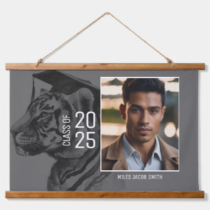 Graduation Photo Display Wood Topped Wall Tapestry