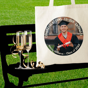 Graduation Photo Elegant Keepsake Tote Bag