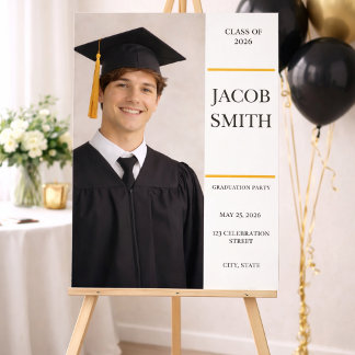 Graduation Photo Foam Board Party Sign