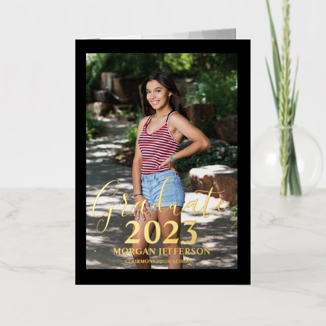 Graduation Photo Foil Invitation (Front)