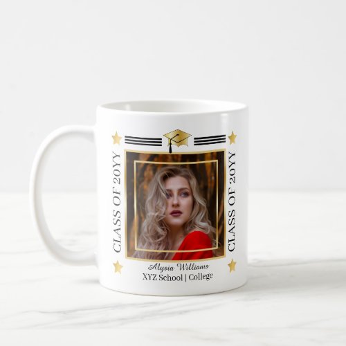 Graduation Photo Grad Cap School  Year Keepsake Coffee Mug