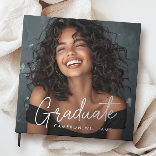 Graduation photo graduate foil guest book 