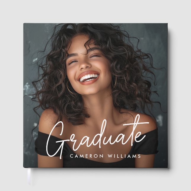 Graduation photo graduate guest book (Front)