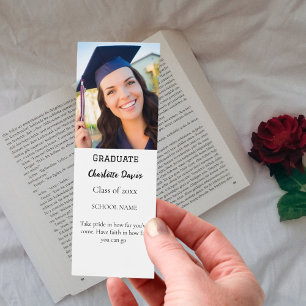 Graduation photo graduate motivational quote bookmarks