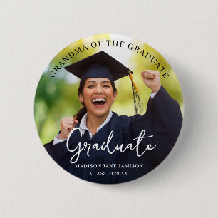 Graduation Photo Grandma of the Graduate Button