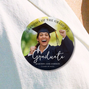 Graduation Photo Grandma of the Graduate Button