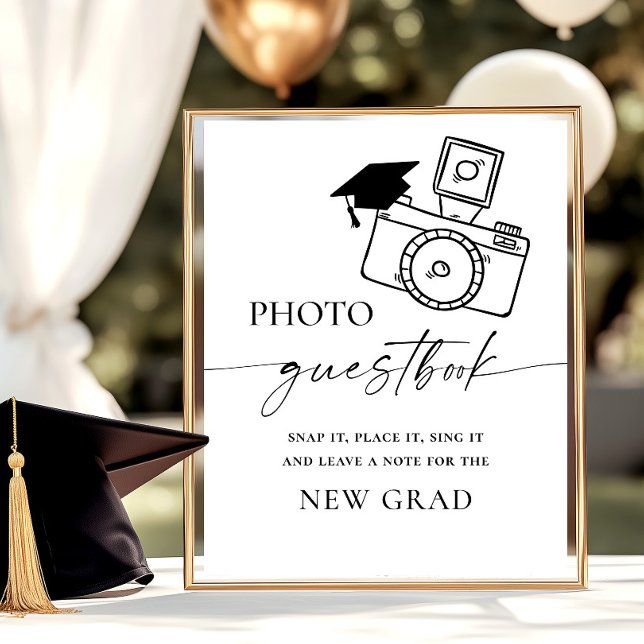 Graduation Photo Guestbook Elegant Minimalist (Creator Uploaded)