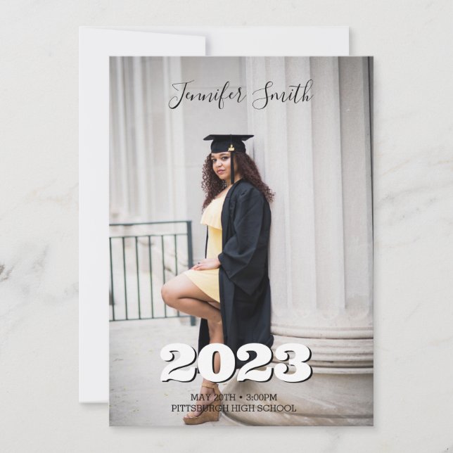 Graduation photo Invitation (Front)