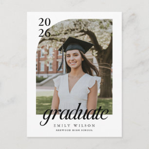 Graduation Photo Invitation   Graduation Party Postcard