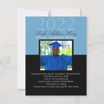 Graduation Photo Invitation Template For Males by WhizCreations at Zazzle