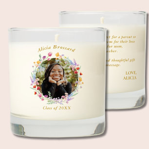 Graduation Photo Keepsake Gift Vanilla Scented Candle
