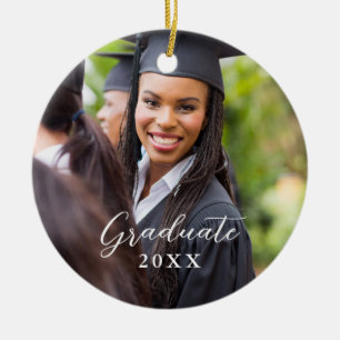Graduation Photo Keepsake Holiday Gift Ceramic Ornament