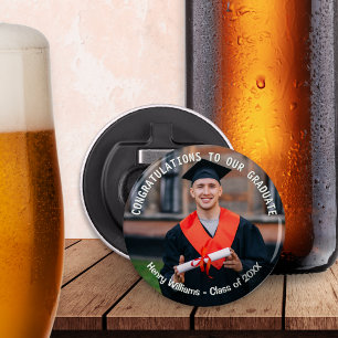 Graduation Photo Keepsake Personalized Bottle Opener