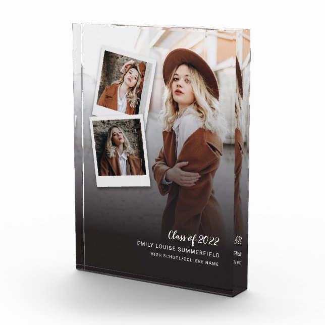 Graduation Photo Keepsake Script Graduation Block (Right)