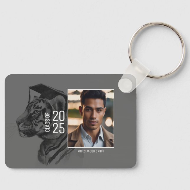 Graduation Photo Keychain Add Two Photos (Front)