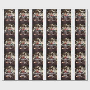 Graduation photo man name class of 20XX college Wrapping Paper