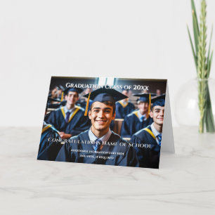 Graduation photo mens DIY template plain simple