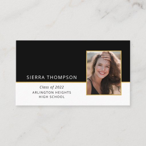 Graduation Photo Name Card Enclosure Zazzle