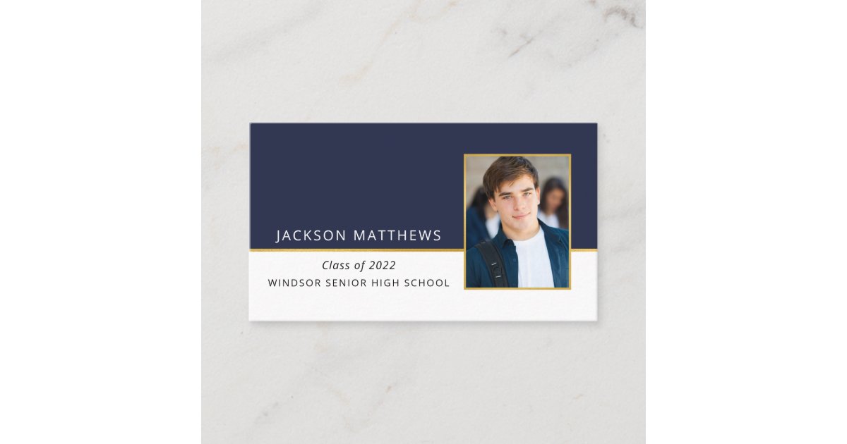 Graduation Photo Name Card Enclosure Zazzle