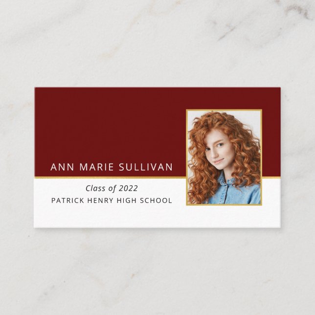Graduation Photo Name Card Enclosure (Front)