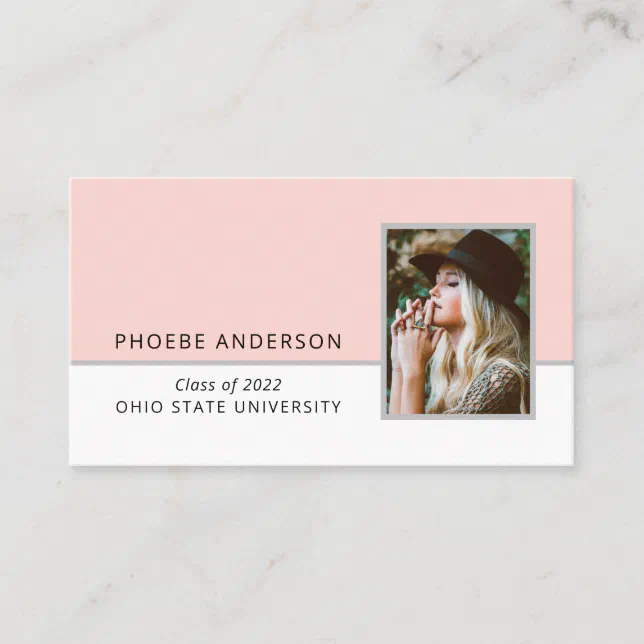 Graduation Photo Name Card Enclosure Zazzle