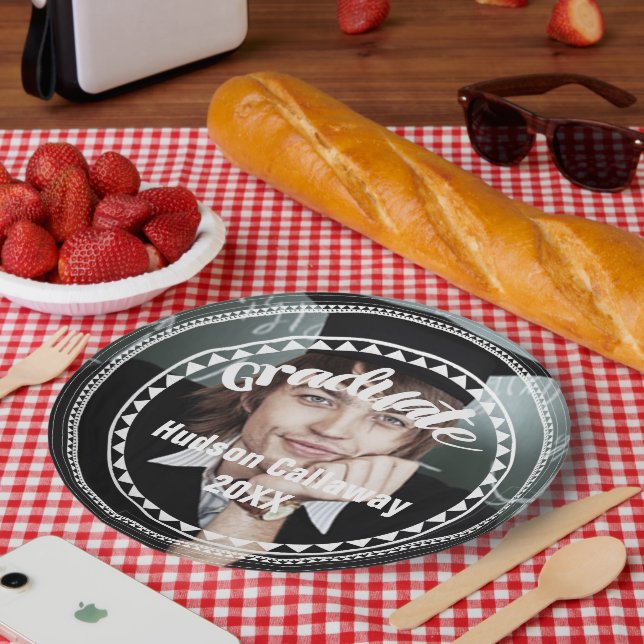 Graduation Photo Name of Graduate Year Paper Plates (Picnic)